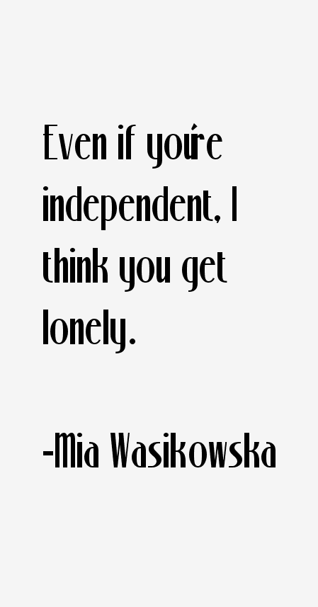 Mia Wasikowska Quotes