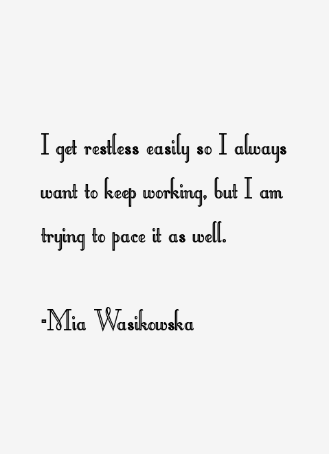 Mia Wasikowska Quotes