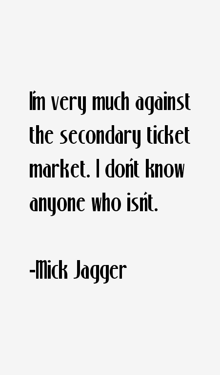 Mick Jagger Quotes