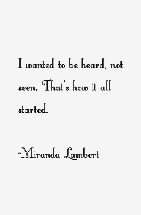 Miranda Lambert Quotes