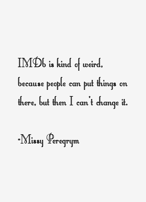 Missy Peregrym Quotes