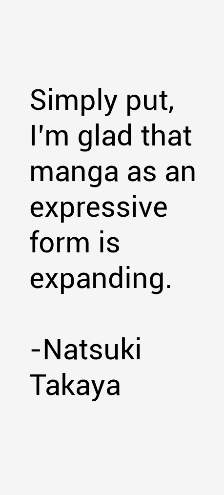 Natsuki Takaya Quotes