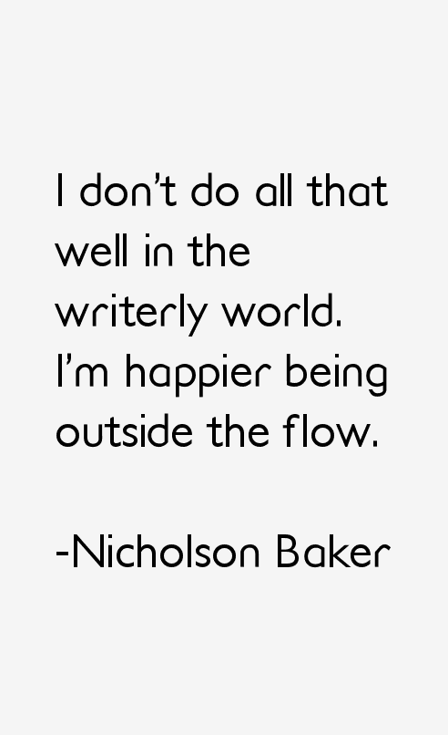 Nicholson Baker Quotes