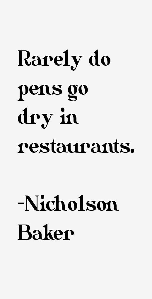 Nicholson Baker Quotes