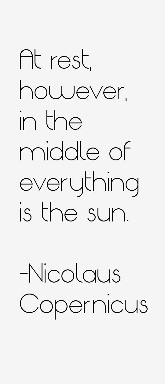 Nicolaus Copernicus Quotes