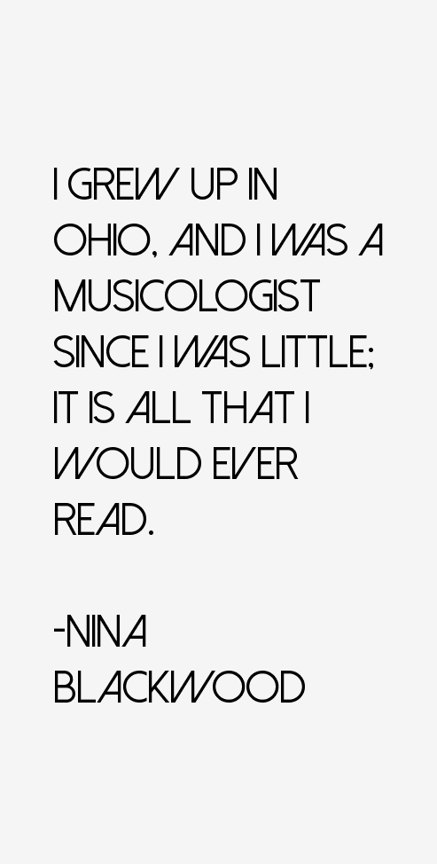 Nina Blackwood Quotes