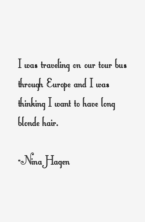 Nina Hagen Quotes