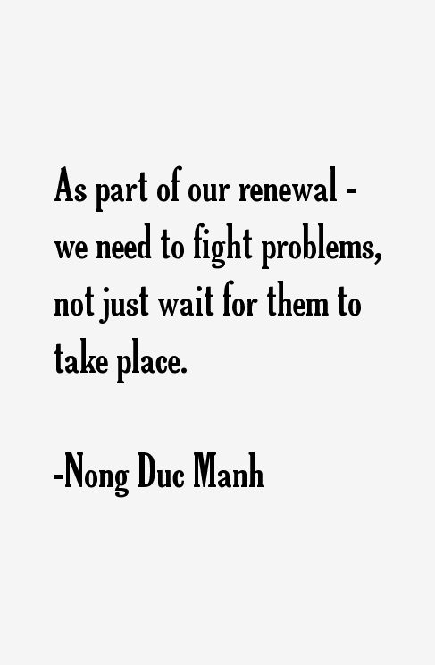 Nong Duc Manh Quotes