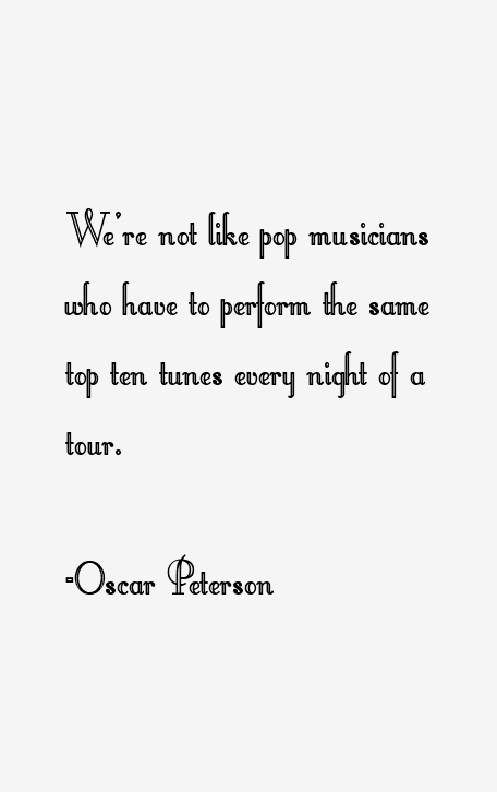 Oscar Peterson Quotes