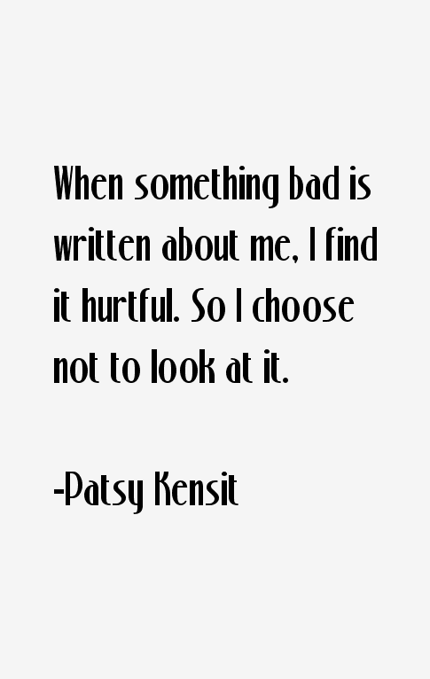 Patsy Kensit Quotes