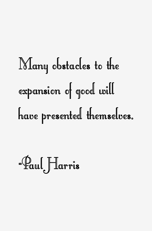 Paul Harris Quotes