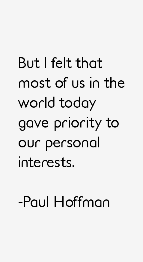Paul Hoffman Quotes