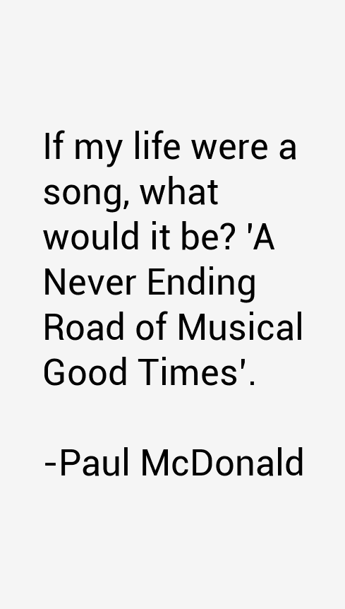 Paul McDonald Quotes