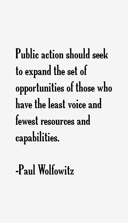 Paul Wolfowitz Quotes