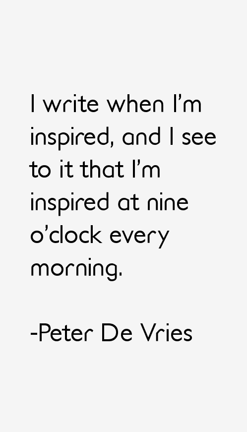 Peter De Vries Quotes