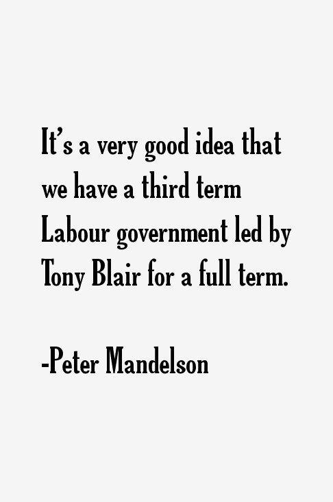 Peter Mandelson Quotes