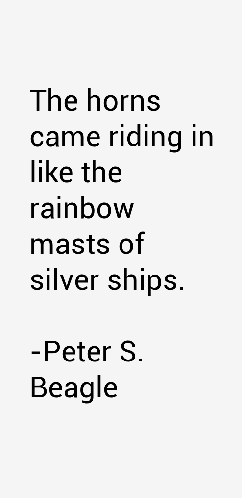 Peter S. Beagle Quotes