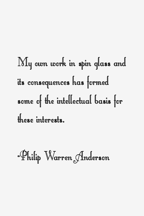 Philip Warren Anderson Quotes