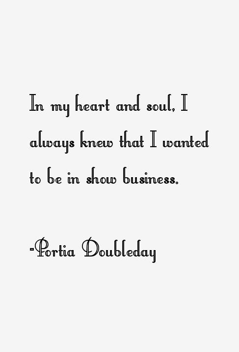 Portia Doubleday Quotes