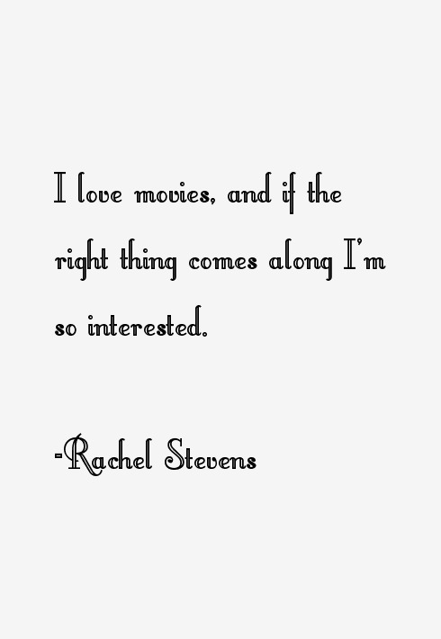 Rachel Stevens Quotes