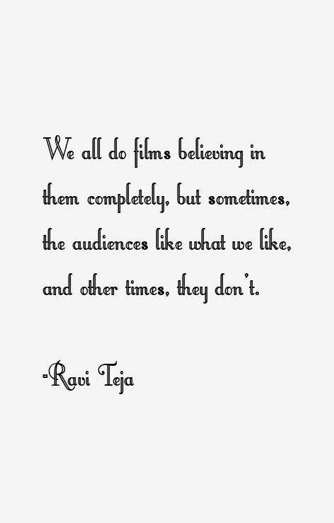 Ravi Teja Quotes