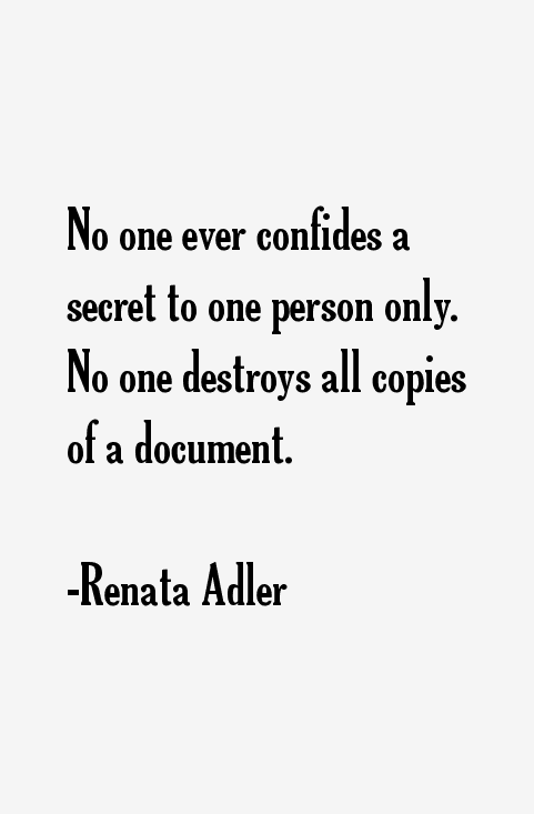 Renata Adler Quotes
