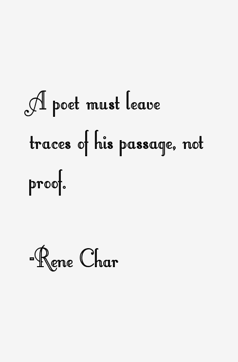Rene Char Quotes