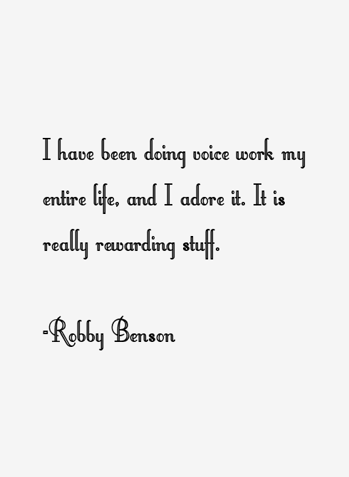 Robby Benson Quotes