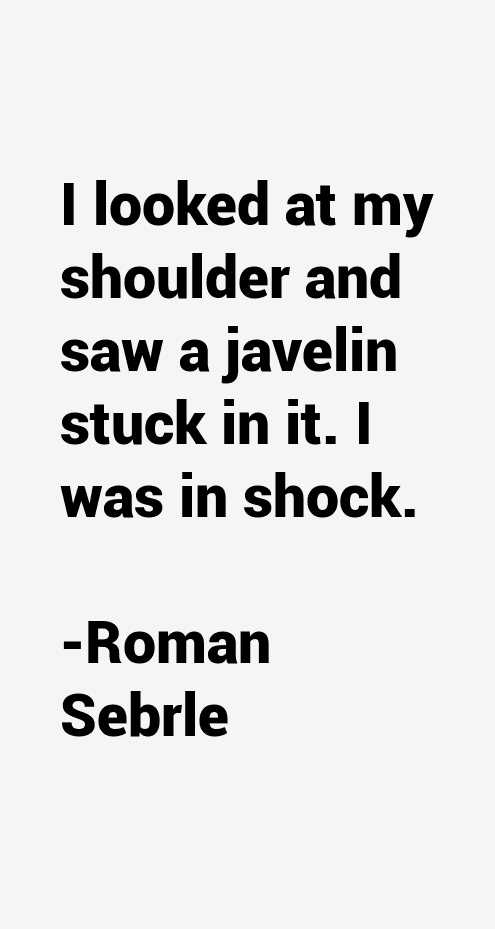 Roman Sebrle Quotes