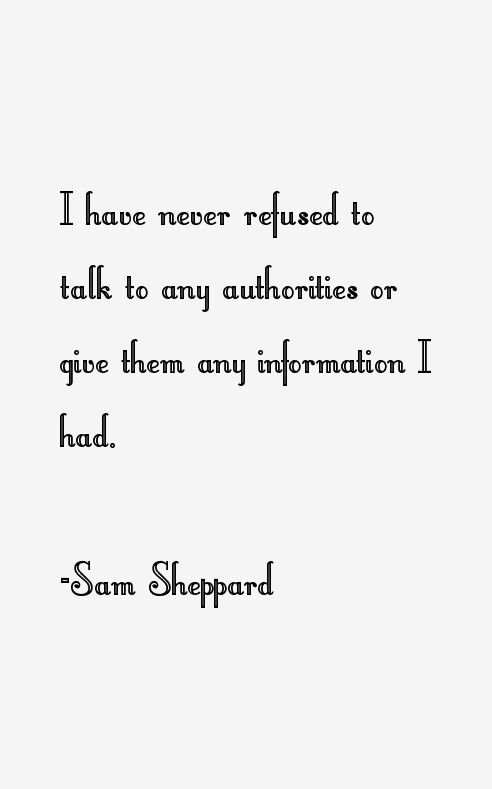 Sam Sheppard Quotes