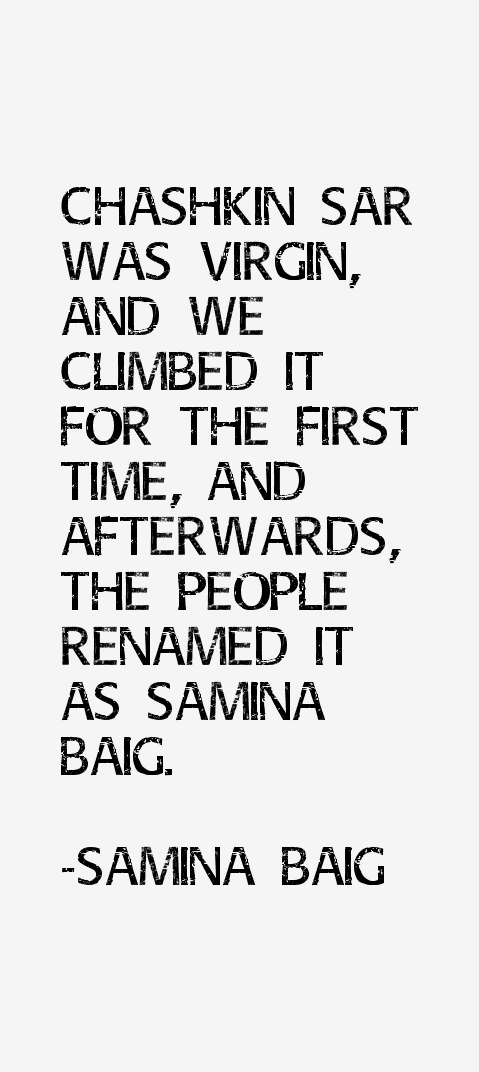 Samina Baig Quotes