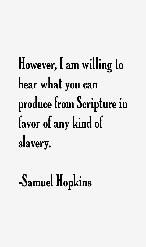 Samuel Hopkins Quotes