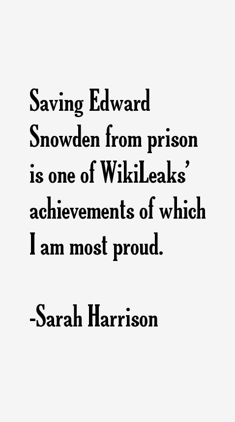 Sarah Harrison Quotes