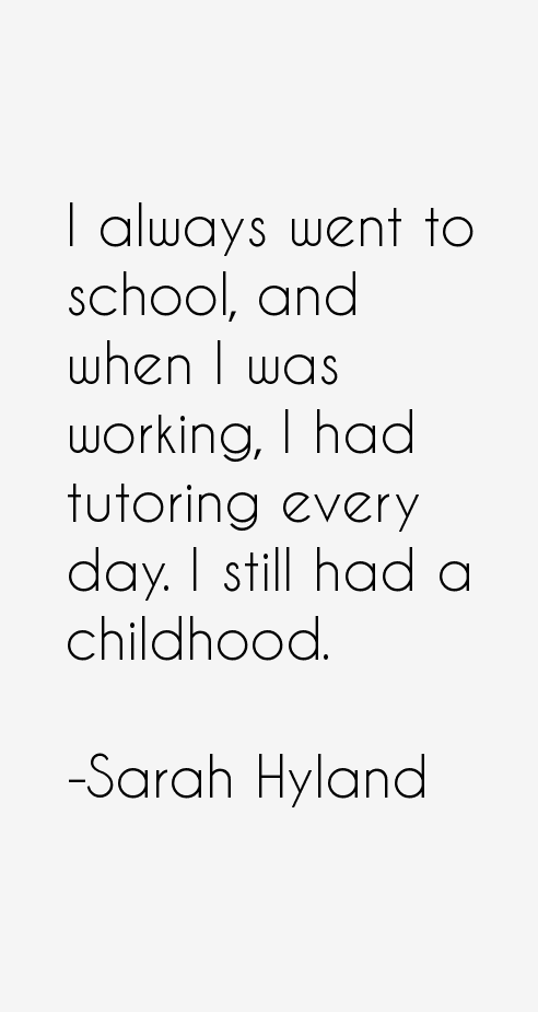 Sarah Hyland Quotes