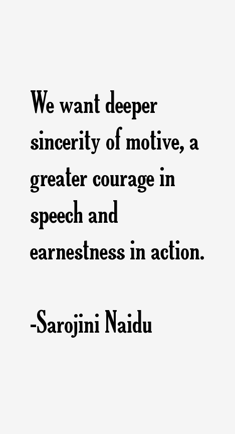 Sarojini Naidu Quotes