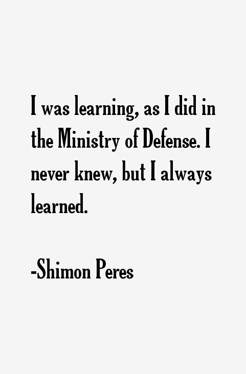 Shimon Peres Quotes