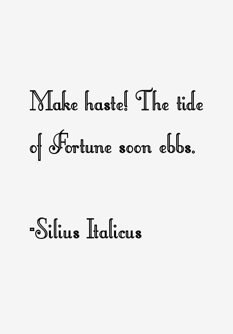 Silius Italicus Quotes