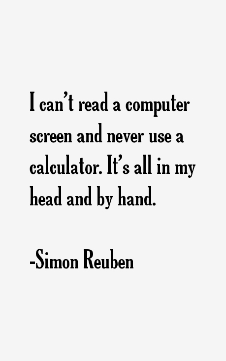 Simon Reuben Quotes
