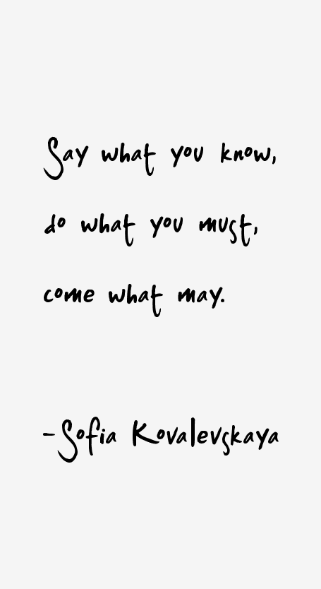 Sofia Kovalevskaya Quotes