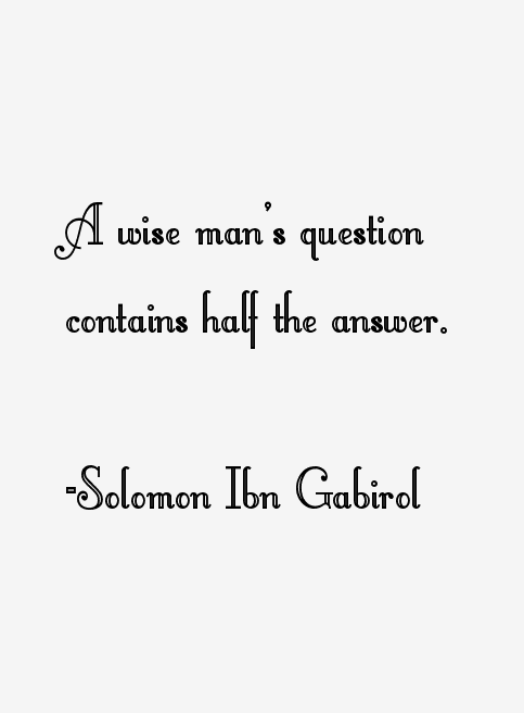 Solomon Ibn Gabirol Quotes