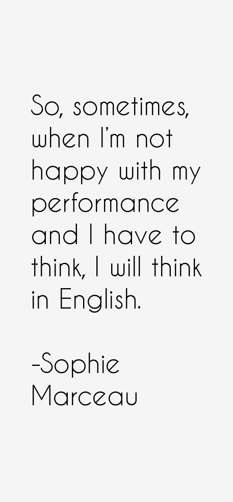 Sophie Marceau Quotes