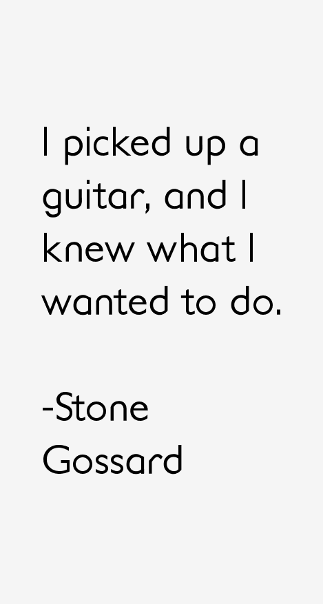 Stone Gossard Quotes