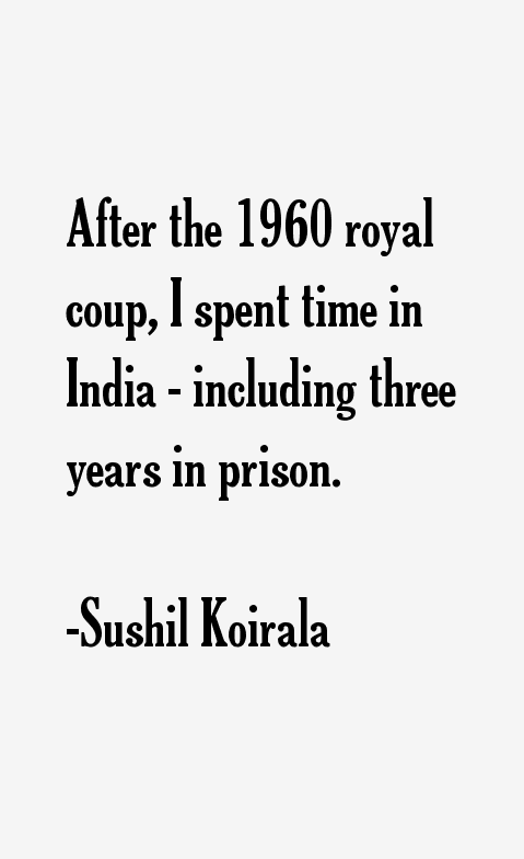 Sushil Koirala Quotes
