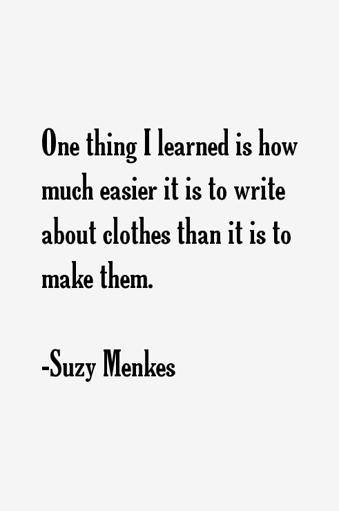 Suzy Menkes Quotes