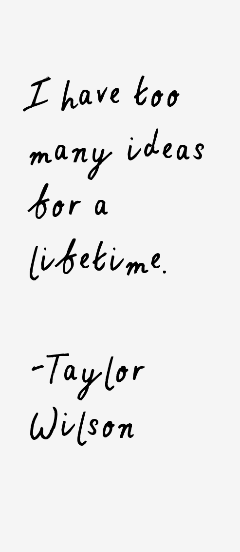Taylor Wilson Quotes