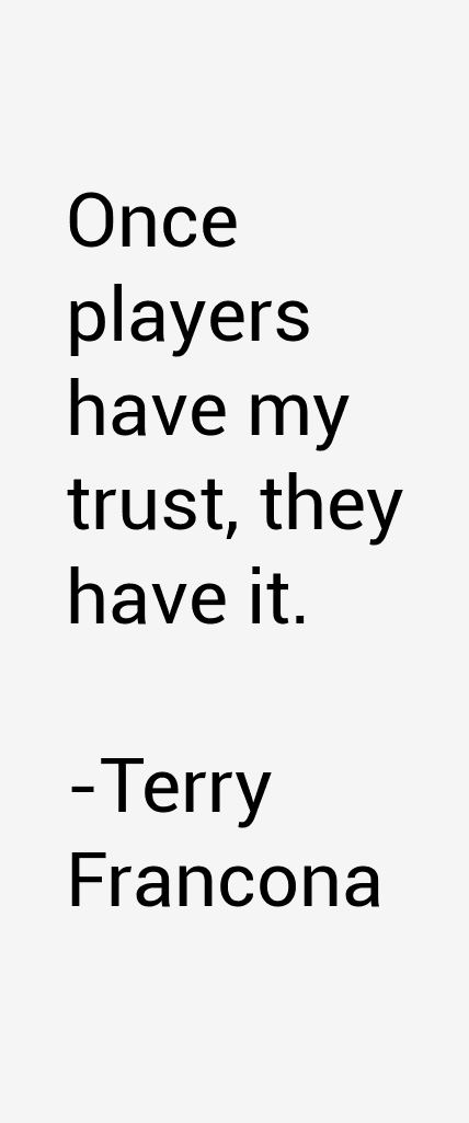 Terry Francona Quotes