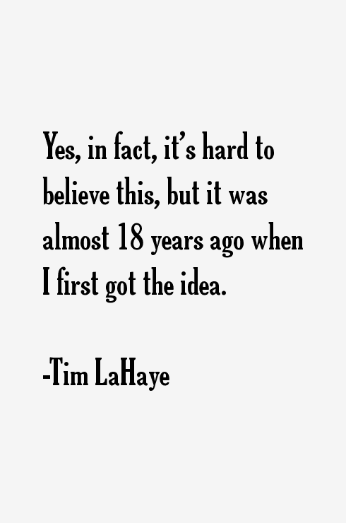 Tim LaHaye Quotes