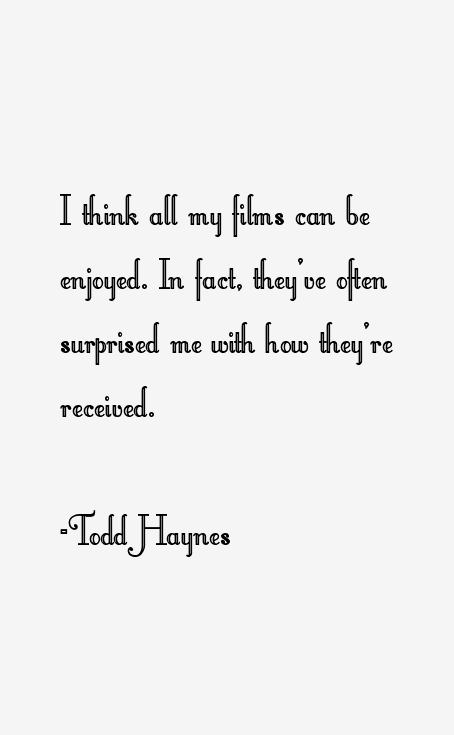 Todd Haynes Quotes