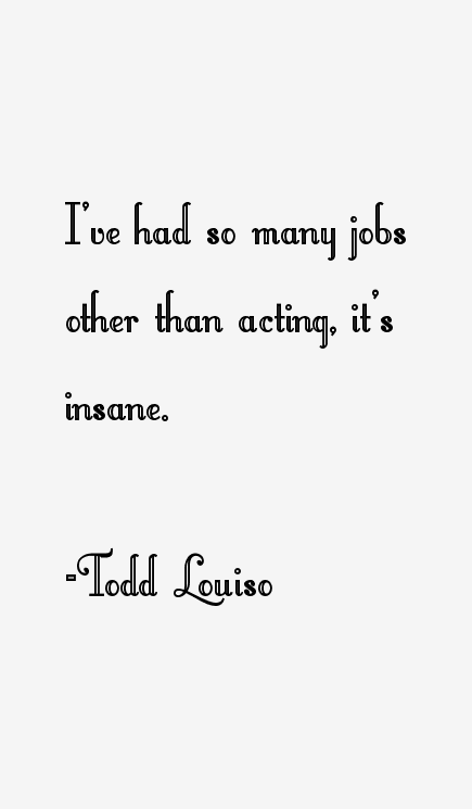 Todd Louiso Quotes