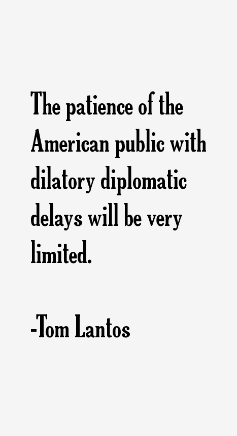 Tom Lantos Quotes